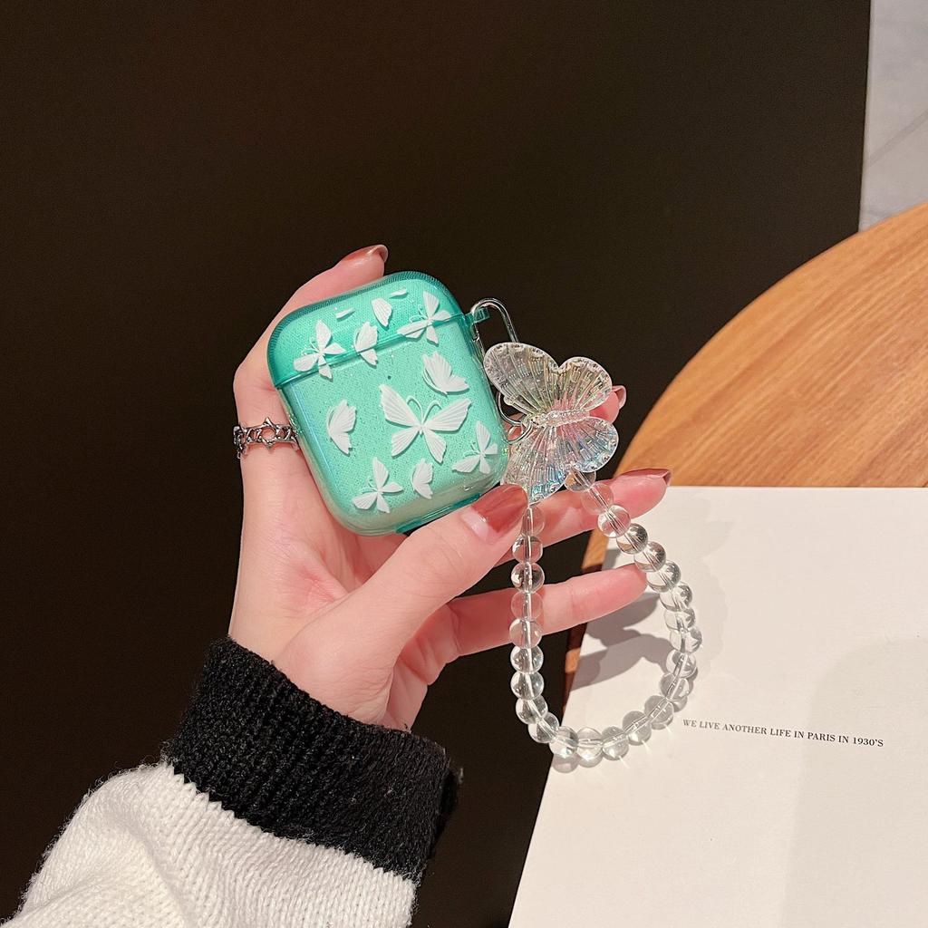 For AirPods 1 glitter butterfly printing for AirPods pro1 apple 1st generation bluetooth headset cover ai
