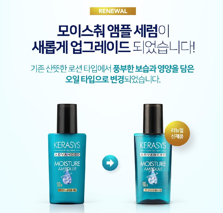 KERASYS Ампульная сыворотка для волос Advanced 10X Moisture 80 мл