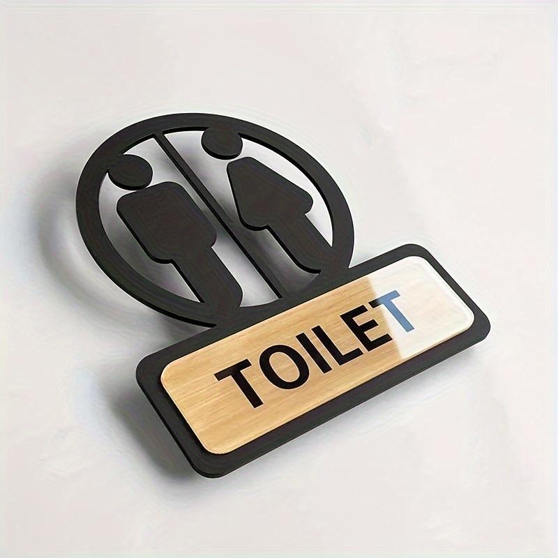 1pc Creative Wooden Toilet Sign Men's and Women's Restroom Sign Suitable for Bedroom, Living Room, Office, Cafe, Bar Sign