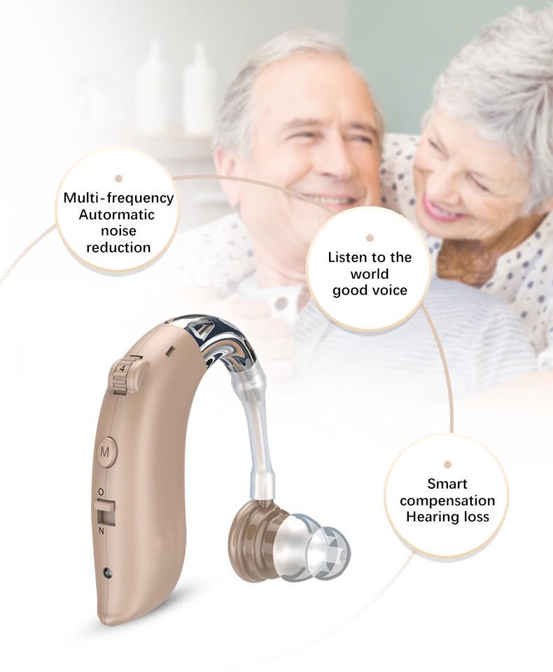 Перезаряжаемый Bluetooth BTE слуховой аппарат 2023 года для пожилых - Популярная новинка