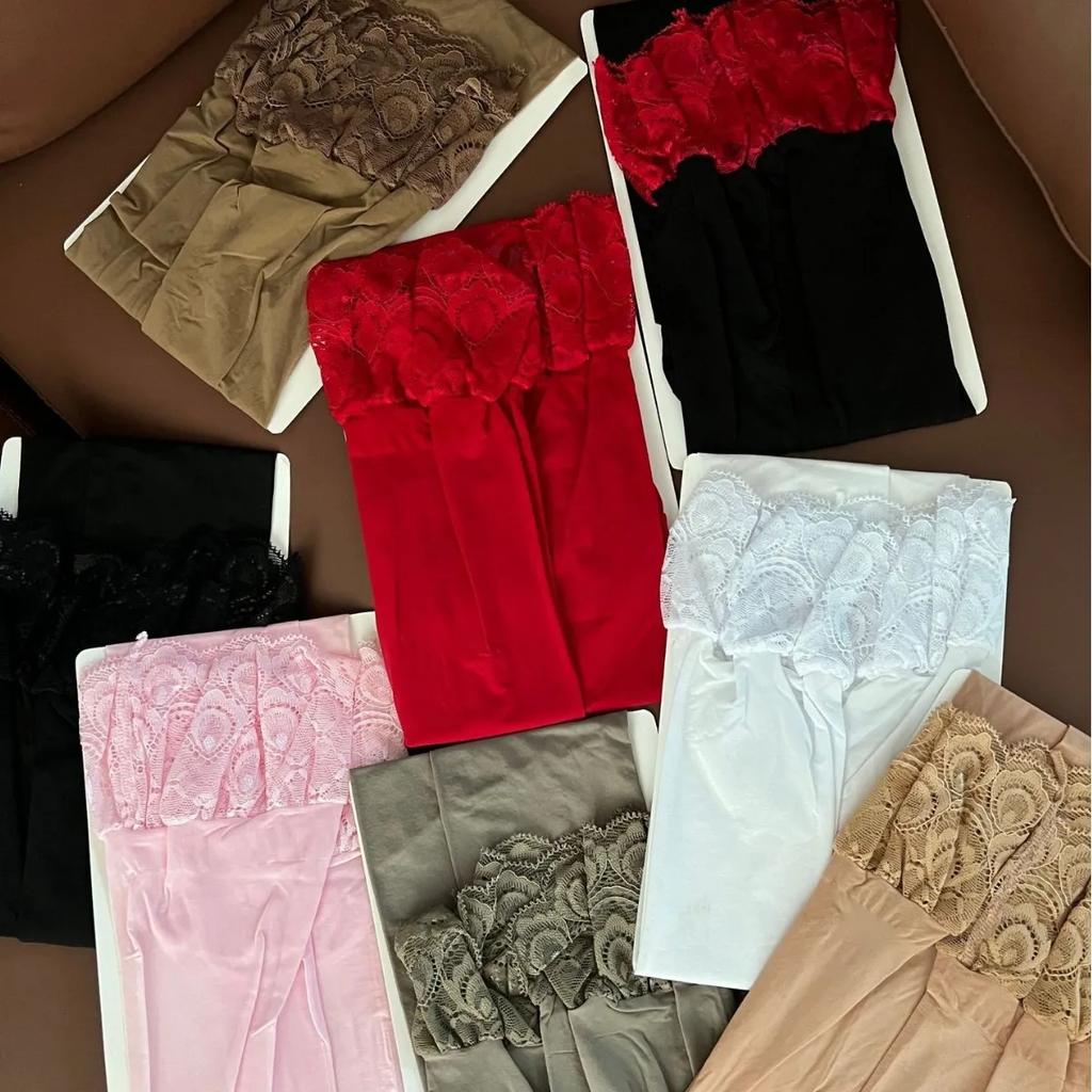 8D Oil Lace Top Floral Thigh High Stockings with Silicone Stay Up Night Club Party Wear Long Sheer Shiny Sock for Women