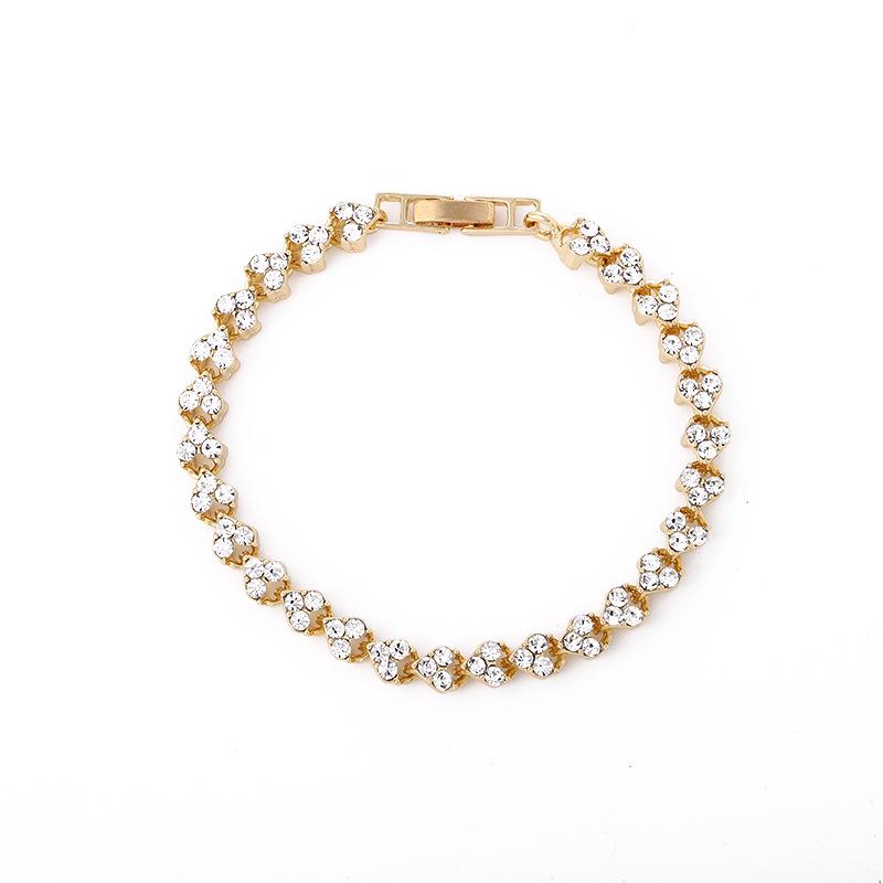 Women's Ethnic Style Roman Crystal Bracelet with Inlaid Diamonds