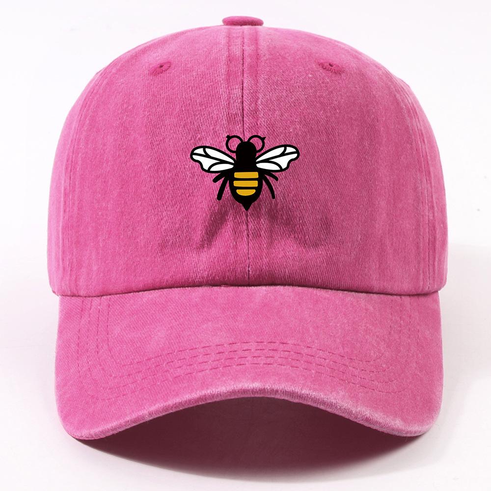 New temu bumblebee baseball cap men's trendy labeling retro cap outdoor big brim