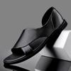 Sandals Men's Summer New Leather Soft-soled Slippers Men's Casual Beach Shoes Non-slip Trend Roman Leather Sandals