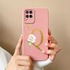 Elegant Case For Samsung M22 M32 4G 5G Rose Letter Phone Shell Lens Protective Cover For Galaxy M32 M22 Liquid Silicone Bumper