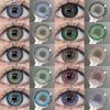 1 пара новых модных цветных контактных линз, натуральные цветные линзы для глаз коричневого и серого цвета, студенческая ежегодная косметика