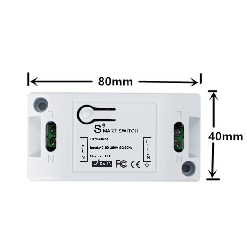 Wireless 220V Remote Switch, 10A Relay Board, 433.92MHz Smart Lighting Control