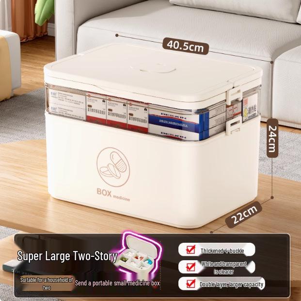 Портативный многослойный ящик для лекарств: Бытовой аварийный набор для хранения первой помощи