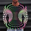 Men's T Shirt Tee Graphic Geometic Crew Neck Clothing Apparel 3D Print Outdoor Daily Long Sleeve T-shirt Print Vintage Fashion