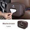ORWI7 Car Seat Back Tissue Box Leather For BMW X1 X3 X5 X6 X7 E38 E46 E70 E90 F15 F30 G20 G30 1 3 5 6 7 Series Auto Armrest Napkin Bag