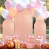 Sequin Wedding Arch Stand Cover Glitter Arch Backdrop Cover Round Top Party Backdrop Arch Stand with Cover Birthday Decoration