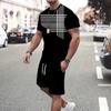 New Arrival Summer Tracksuit For Men 3D Solid Color Short Sleeve T Shirt+Shorts 2 Piece Set Oversized Casual Suit Male Clothes