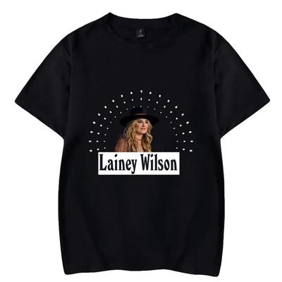 Футболка Lainey Wilson с круглым вырезом, короткий рукав, мужская, женская, уличная одежда, принт, повседневная, стильная, хип-хоп