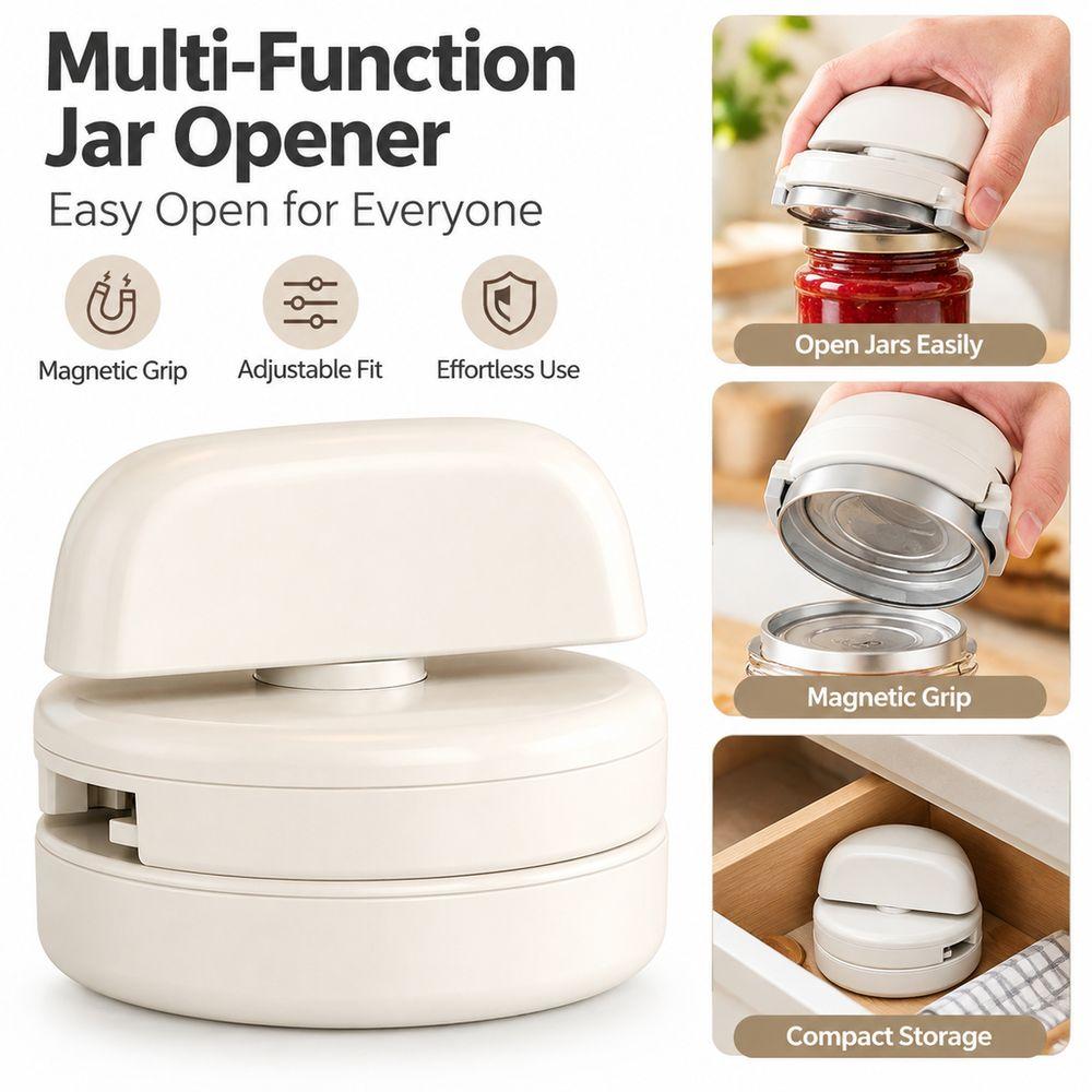 Magnetic Base Jar Opener Adjustable Can Opener New Lid Remover For Seniors