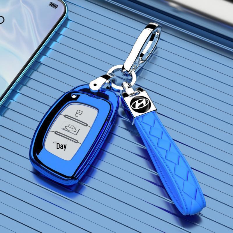 Чехол-брелок и цепочка с пряжкой для Hyundai Tucson 2015-2020 - Совместим с моделями Beijing 19 и 2018.