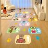 1 Set of 3pcs Animal Numbers Floor Stickers Cartoon Hopscotch Game Kindergarten Children Living Room Self-stickers2024 Christmas