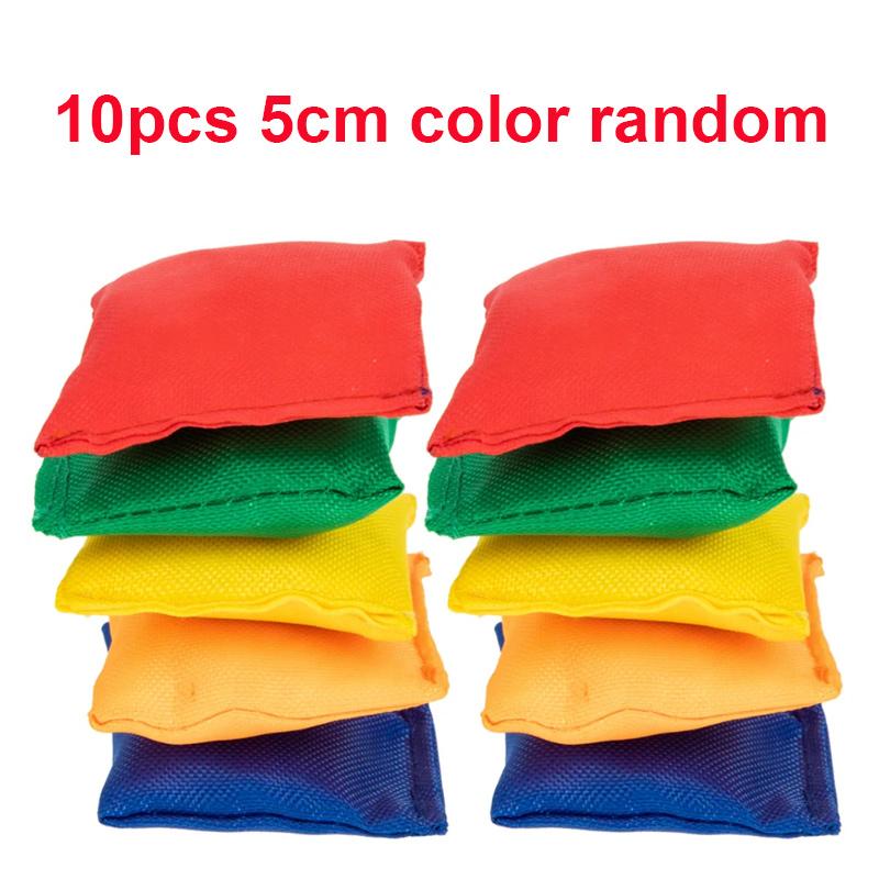 10Pcs 5/7cm Square Canvas Soft Sandbags - Portable Indoor Outdoor Children's Playground Throwing Handmade Game Toy Props