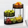 Multi Layer Countertop Fruit Basket Metal Wire Vegetable Rack Stand Serving Bowl  Desktop