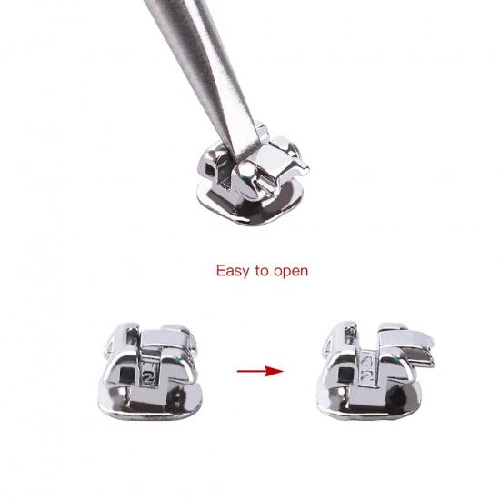 AZDENT Dental Orthodontic Brackets Self-Ligating Braces Inserted Crimpable Movable Hooks Auxiliary Hole Buccal Tube 28pcs/Box