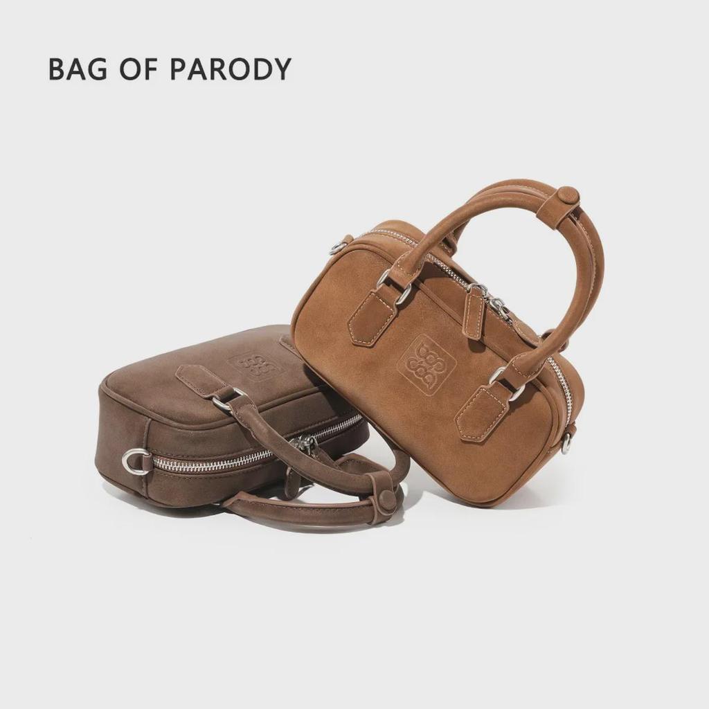 Женская сумка-боулинг BOP из коровьей кожи - Сумка Maillard для осени/зимы 2024, стиль через плечо и мессенджер