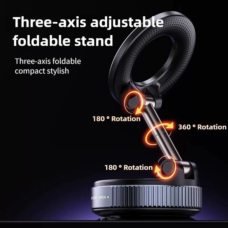 Обновленный 360° Вакуумный Магнитный Держатель для Телефона, Магнитный Автомобильный Держатель для Телефона, Держатель для Телефона на Присоске для Автомобиля/Спортзала/Зеркала