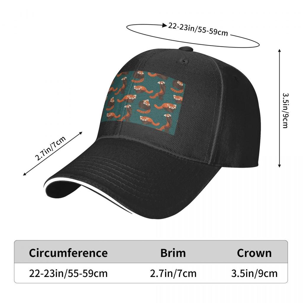 Red Panda Pattern Cotton Baseball Cap For And Fashion Soft Top Casual Retro Snapback Hat Unisex Peaked Cap Adjustable