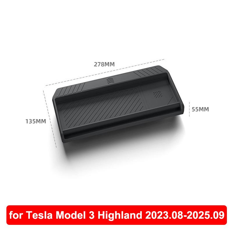 for Tesla Model Y L Juniper 2025 2026 Dashboard Storage Organizer Tray ETC Phone Holder Model 3 Highland Dash Board Accessories