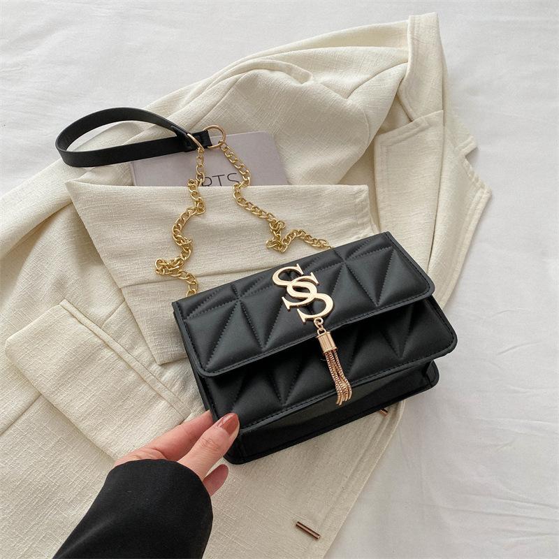 Fashion chain 2025 small square bag beautiful retro foreign style women's bag spring new trendy personality shoulder messenger bag