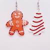 Cross-border Christmas Tree Gingerbread Man Acrylic Earrings - Cute Holiday Ornaments