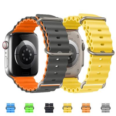 Классический для Apple watch Ultra Band 49 мм 45 мм 44 мм 42 мм 38 40 мм 41 мм спортивный силиконовый браслет correa iWatch series 9 7 8 4 5 6 SE 2 ремешок