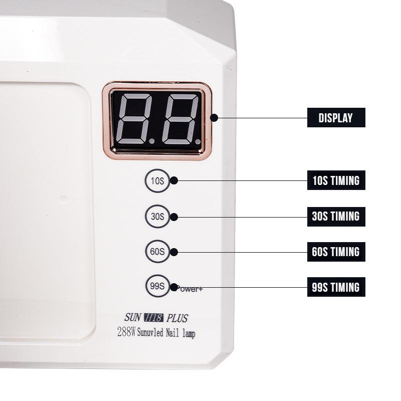 Световая полоса для дизайна ногтей в большом пространстве со съемной подушечкой для хранения, мощный аппарат для фототерапии, светодиодная лампа для запекания ногтей