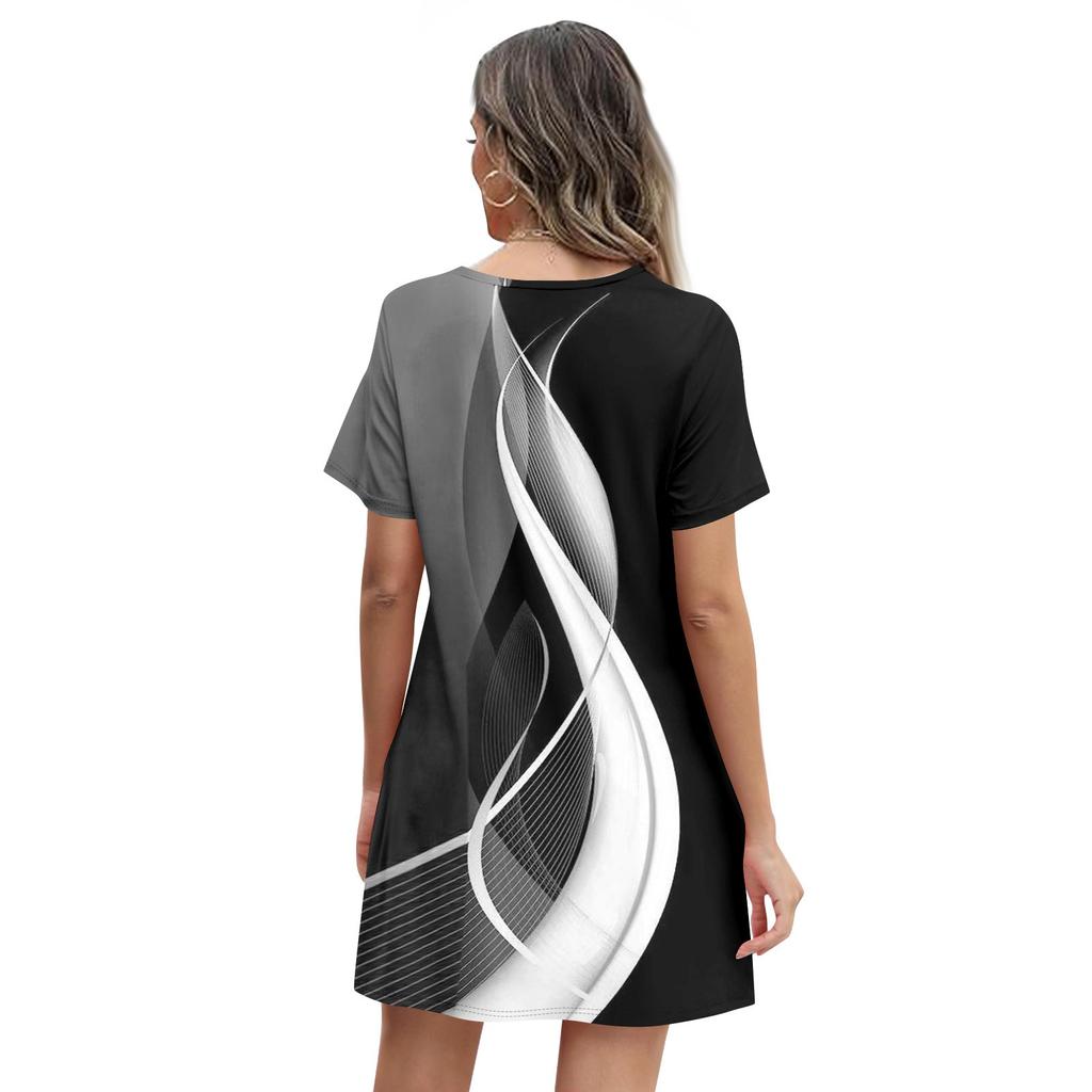 Женские летние повседневные лепестковые узкие полосатые плиссированные однотонные платья