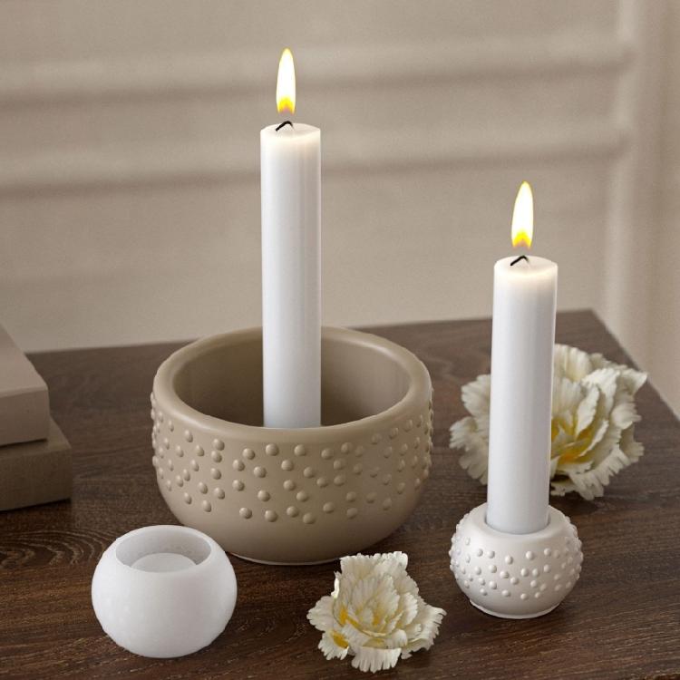 Геометрический точечный силиконовый подсвечник-форма для ручной работы, смоляные подставки для свечей, блюда для украшений и декор для вечеринок