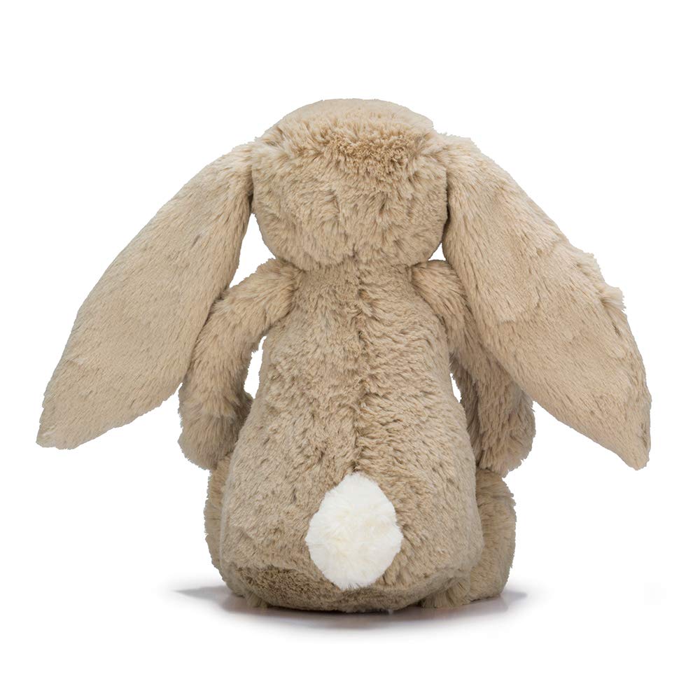 Мягкая игрушка Jellycat Bashful Bunny M, сидящая, бежевая, Кролик, 20 см,