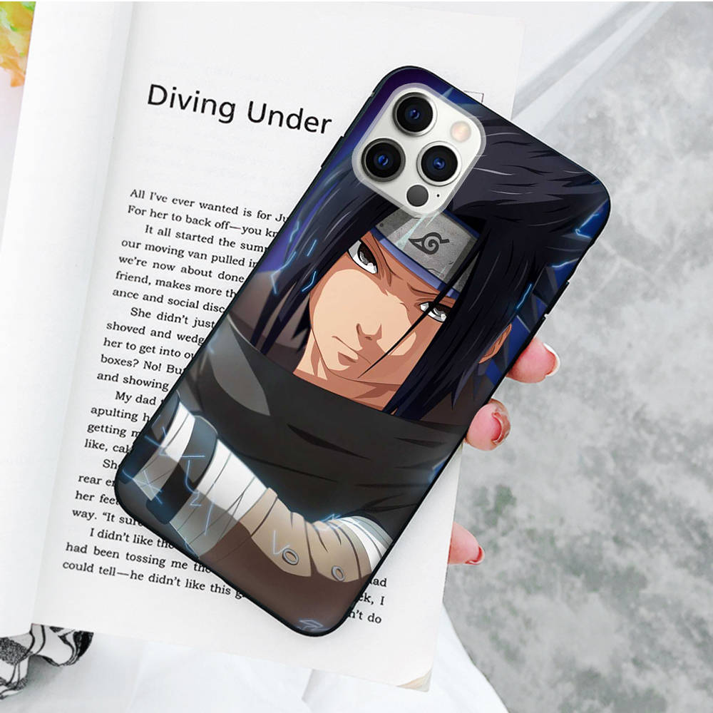 JW74 Наруто Саске черный мягкий чехол для Samsung Note 20 Lite S24 Ultra S23 A03 A05 A06 A11 A71 A15 A16 A13 A24 A25 A33 A52 A53 A50 M55 M35 Plus