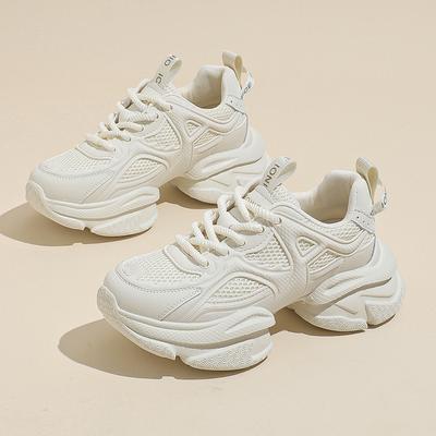 Кроссовки на платформе для пап, женские, летние, новые, маленькие, увеличивающие рост, дышащие, универсальные, повседневные, кроссовки для бега