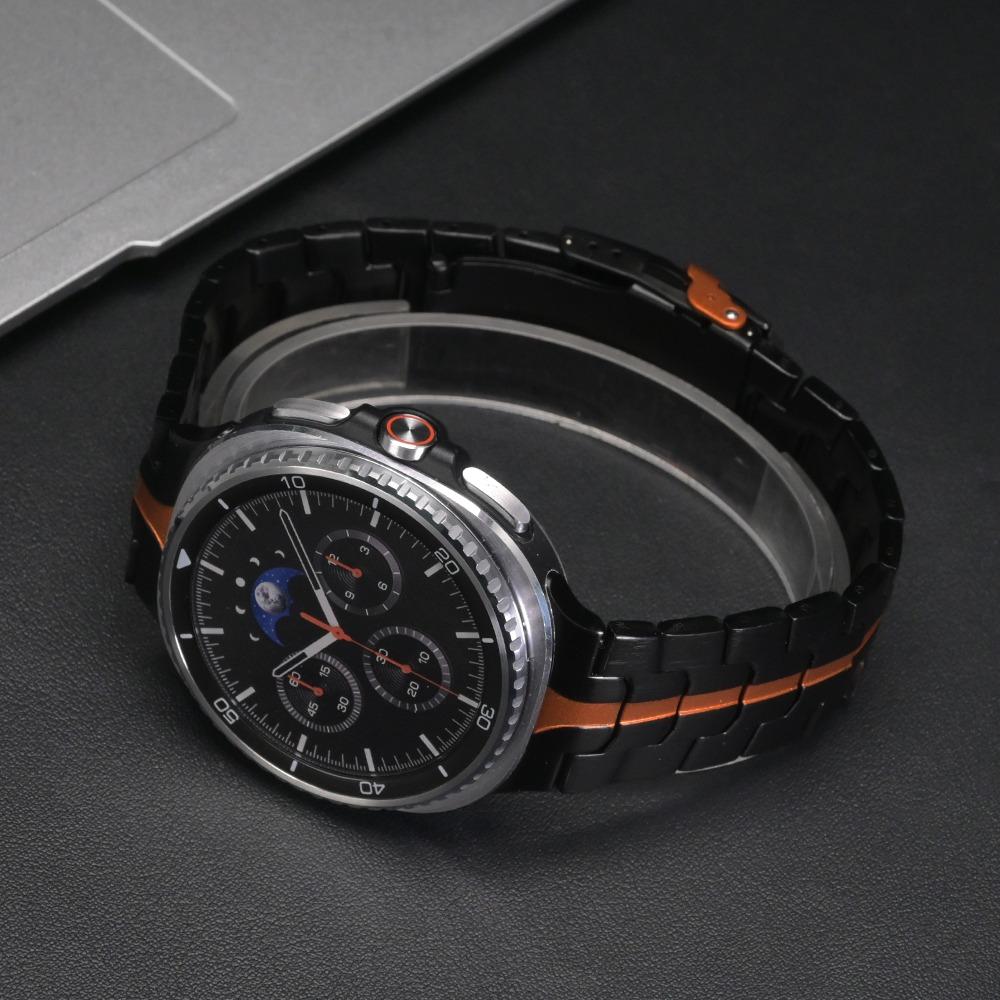 Металлический титановый ремешок для Samsung Galaxy Watch 8 Classic 46 мм Без зазоров Звеньевой браслет для SAMSUNG GALAXY watch 8 40 мм 44 мм Мужской ремешок
