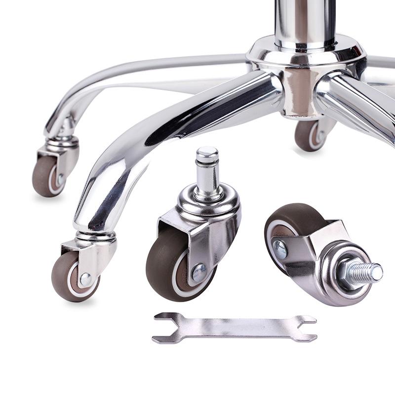 5 шт. поворотные ролики диаметром 50 мм, мягкие резиновые ролики из ТПЭ для замены колесиков для офисного стула, мебели