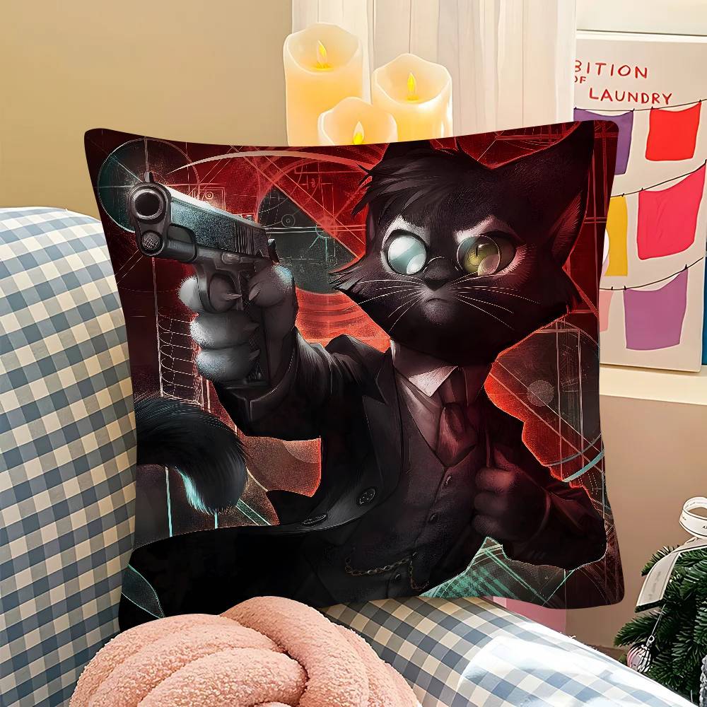 pc Lackadaisy Anime Pillow Case Fashion Square Pillowcase Bedroom Sofa Room Ins Decoration Leisure
