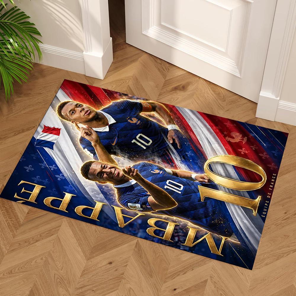 Star Player Kylian Mbappé Carpet Suitable for Bedrooms Outdoor Kitchen Dining Room Anti-slip Rug Office home decor Perfect Birthday Christmas Gift Ide