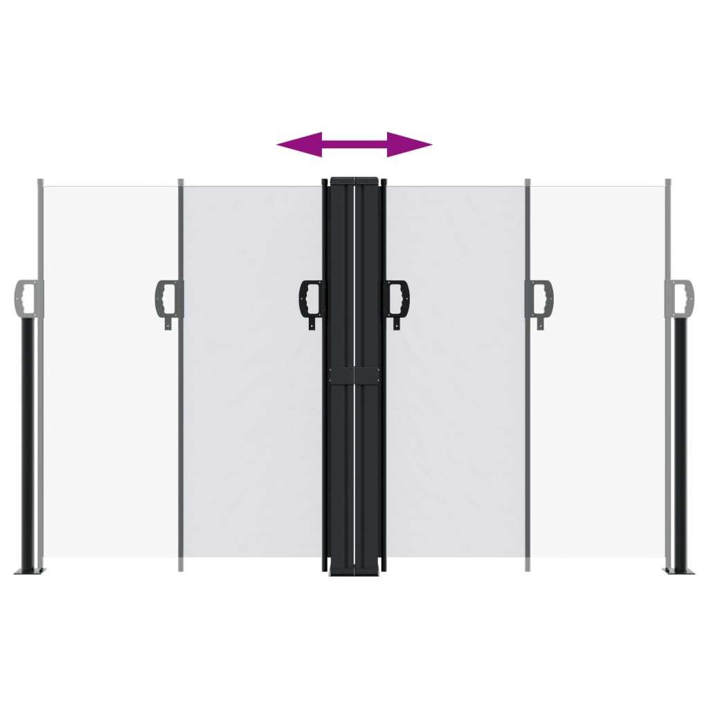 Retractable Side Awning White 140 x 600 cm