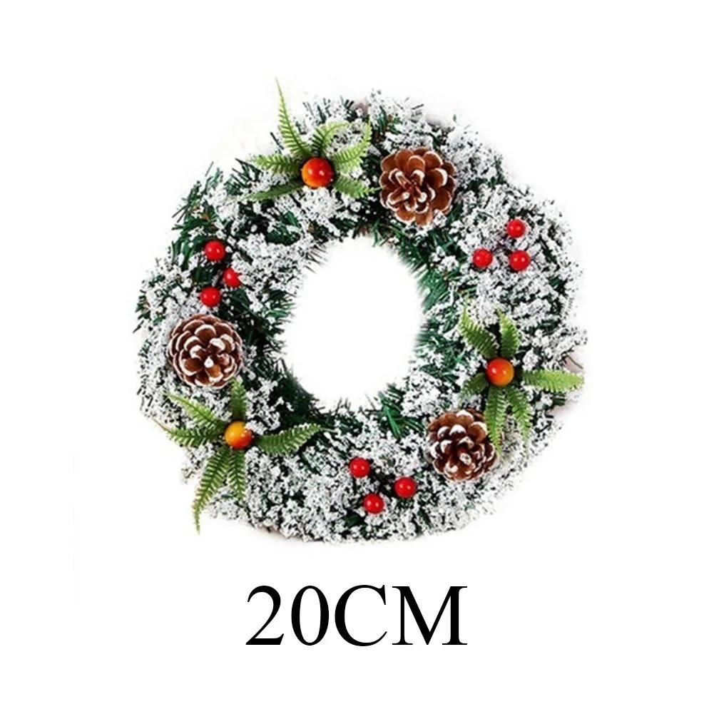 20/30/40cm Christmas Simulation Pine Wreath Christmas Tree Decoration Wreath Home Christmas Decoration Hanging Decoration