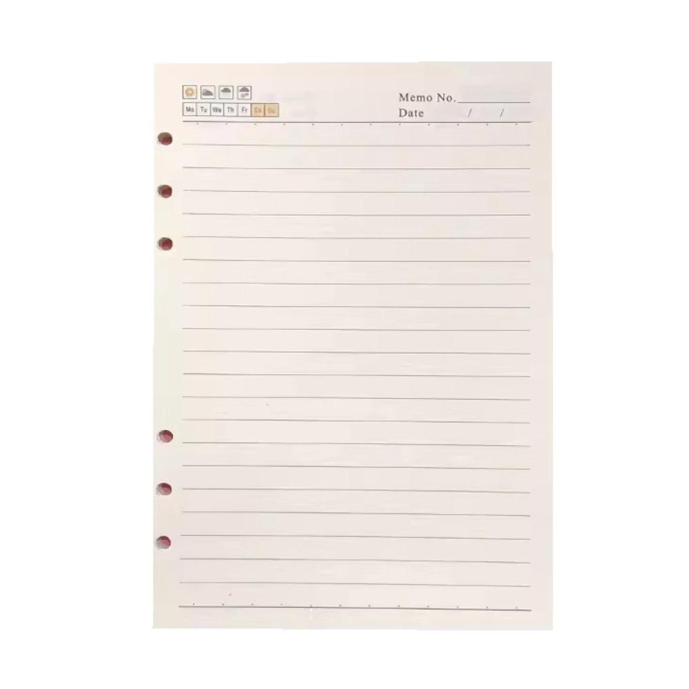 6 отверстий внутренний сменный спиральный скоросшиватель бумага 80 листов тетрадь индекс внутренняя страница офис школьные принадлежности