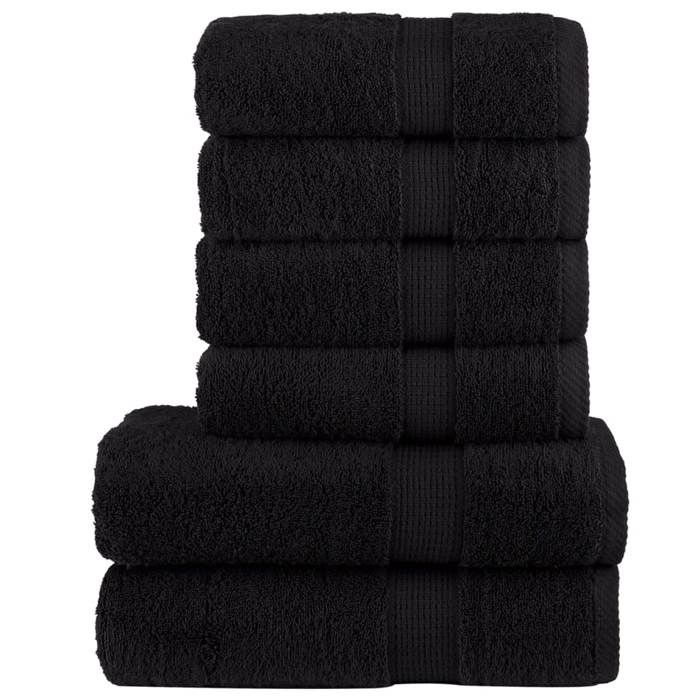 VidaXL Ensemble de Serviettes de Qualité Supérieure 6 pcs, Essuie-mains, Serviettes de Douche, Draps de Bain, Serviettes 137565