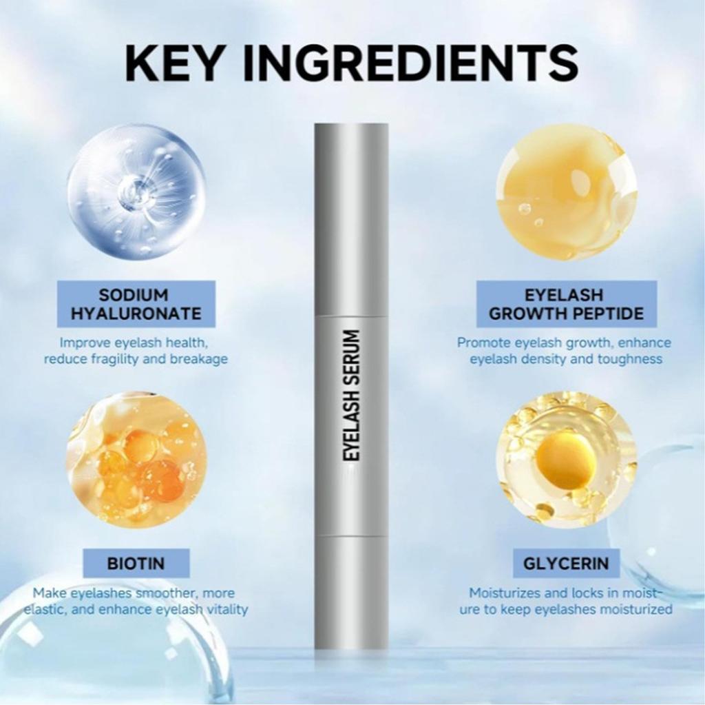 Сыворотка для ресниц, сыворотка для ресниц, сыворотка для роста ресниц, для густоты и здоровья ресниц - для наращенных ресниц и бровей 3 мл