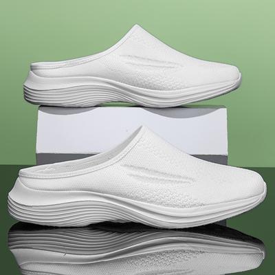 Женские дышащие полутапочки большого размера, сверхлегкие домашние и уличные тапочки, домашние тапочки
