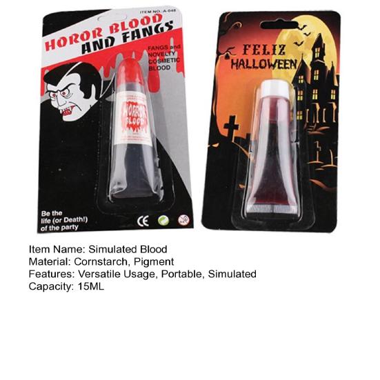 15 мл искусственная кровь, портативный, простой в использовании, косплей, макияж, имитация ран, украшения на Хэллоуин