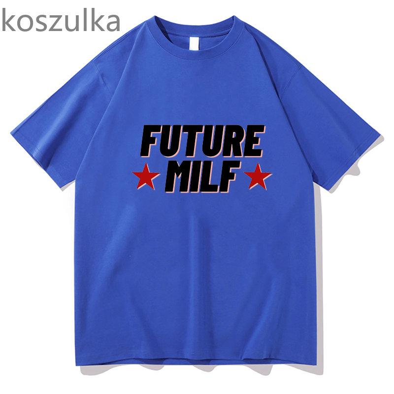 Унисекс 2023, модные повседневные женские укороченные футболки с принтом Future Milf Star, укороченный топ, летняя черная сексуальная футболка для девочек, уличная одежда Y2k