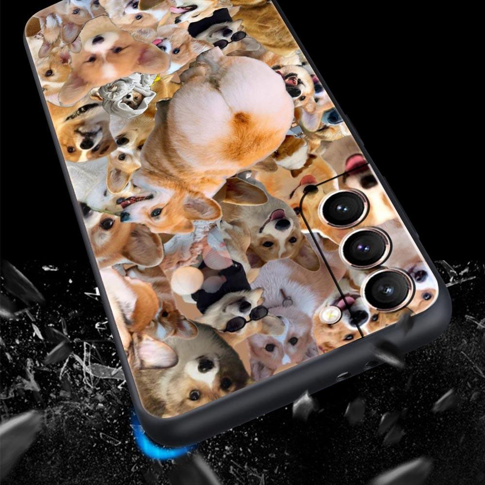 Милый Чехол для Телефона с Собакой Корги для Samsung Galaxy S26 S25 S24 S23 S22 S20 S21 FE Ultra S25 Edge Plus 5G Мягкий ТПУ Чехол Fundas Capas