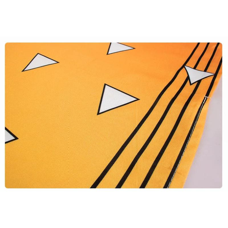 Костюм для косплея Demon Slayer Agatsuma Zenitsu, аниме Kimetsu No Yaiba Zenitsu, парик для взрослых и детей, кимоно, униформа, костюм на Хэллоуин